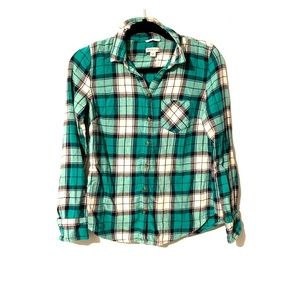 Merona teal flannel